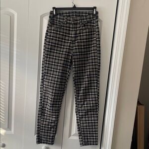 American Eagle Plaid Navy and Tan Pants